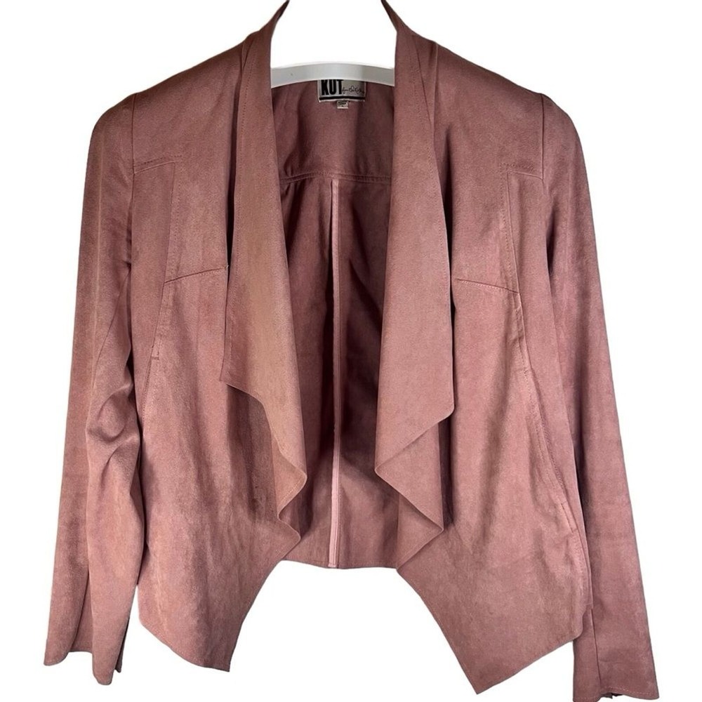 Kut from‎ the Kloth Women's Faux Suede Open Front Jacket with Pockets Size Large